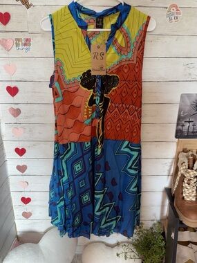 Riviera Sun Colorful Maxi Dress – Women’s Size L, New With Tags 🌈👗